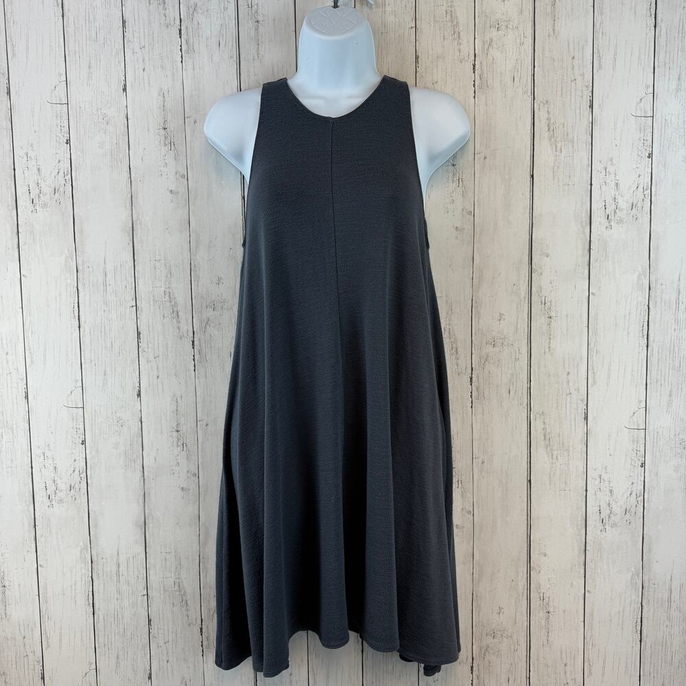 Aritzia Wilfred Free Charcoal Rosa Sleeveless Swing Jersey Tank Dress Size Small